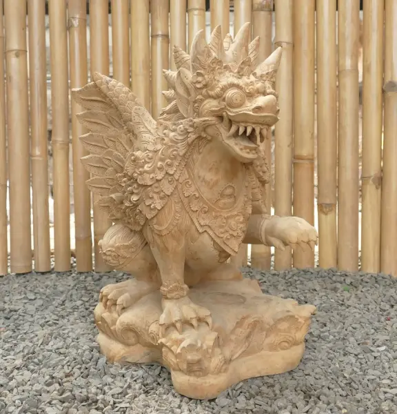 Product image of the product “Singa made of cambodia wood about 30 x 36 x 55cm ”